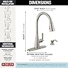 Delta Faucet Boyd Kitchen Faucet with Soap Dispenser, Kitchen Faucets with Pull Down Sprayer Brushed Nickel, Kitchen Sink Faucet with Magnetic Docking Spray Head, SpotShield Stainless 19893Z-SPSD-DST