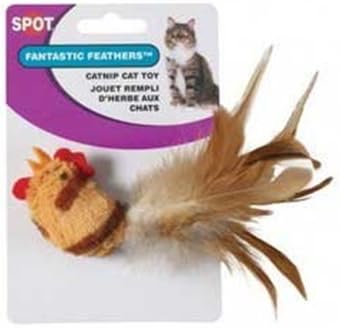 Ethical Tiger Stripe Chick with Feathers Cat Toy