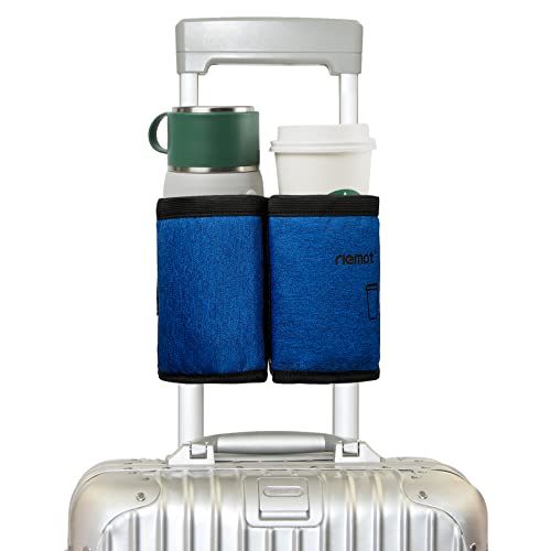 Riemot Portavasos De Viaje Con Manos Libres, Soporte Para Dos Tazas De Café, Apto Para Asas De Maleta Con Ruedas, Regalos Para Compañeros De Vuelo, Accesorios De Viaje, Color Azul Riemot Portavasos De Viaje Con Manos Libres, Soporte Para Dos Tazas De Café, Apto Para Asas De Maleta Con Ruedas, Regalos Para Compañeros De Vuelo, Accesorios De Viaje, Color Azul
