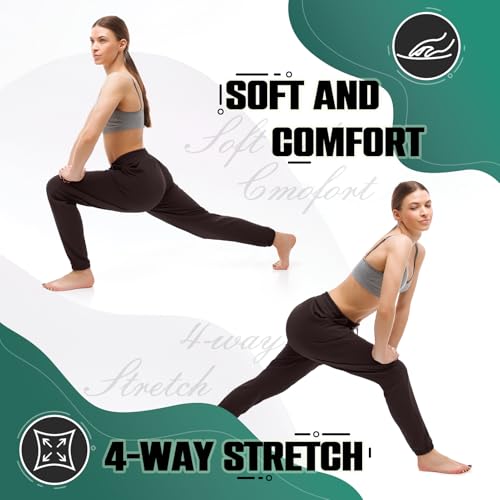 Image of Walifrey Womens Joggers with Pockets, Drawstring Sweatpants Women for Lounging Jogging Workout and Gym