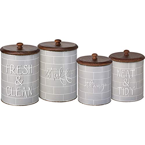 Primitives-by-Kathy-Things-and-Stuff-Canister-Set-White Primitives by Kathy Things and Stuff Canister Set White
