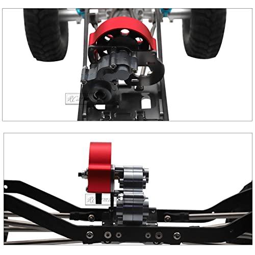 Rcarmumb Rc Transmission Gearbox Upgrades Part For 1/10 Axial Scx10,Gmade Komodo,Redcat Everest 10,Wraith,Honcho Scx10 Ii,Rgt 86100,Alloy Aluminum Transmission Gearbox With Steel Gear Set #TOP5