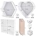 YOILES Resin Molds Silicone,Epoxy Resin Casting Craft Mold for Flower Preservation Bookends DIY Art (Hexagon+Heart+Square)