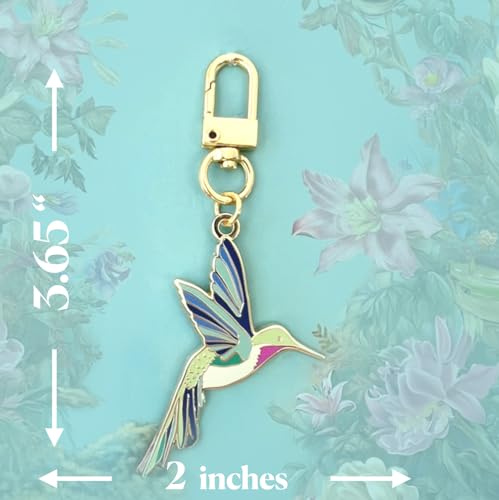 Broche oiseau et porte-clés colibri robuste aux reflets d'or - 7