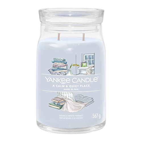 Yankee Candle Signature Duftkerze | große Kerze mit langer Brenndauer „A Calm & Quiet Place“ | Soja-Wachs-Mix | Perfekte Geschenke für Frauen