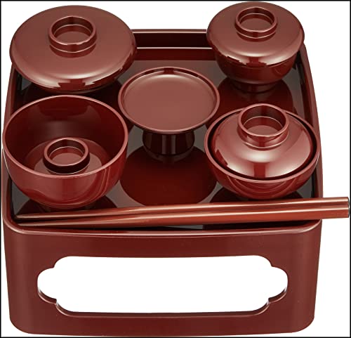 サンメニー 仏膳 仏具 お盆 お供え 用 仏飯器 セット ブラウン 5.5寸 お膳 御膳 国産 日本製
