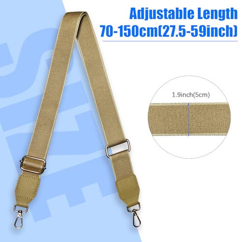 Image of Purse Strap Crossbody Wide Shoulder Strap Adjustable Canvas Straps Replacement Belts for Handbag, Crossbody Bag