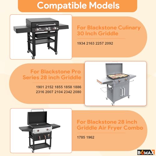 Image of Griddle Cover for Blackstone Culinary 30 inch 1934 2163 2092, Heavy Duty Waterproof 600D Griddle Cover for Blackstone 28 inch Pro Series 3 Burner 1901 2152