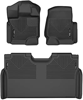 Husky Liners | Weatherbeater | Fits 2015 - 2022 Ford F-150 SuperCrew Cab w/o Fold Flat Storage | Front & 2nd Row Liners - Black, 3 pc.| 94041