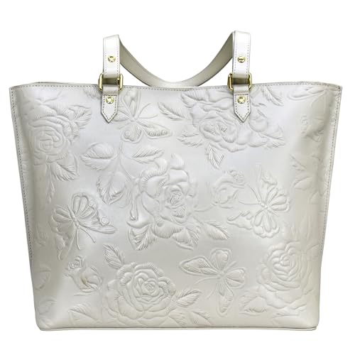 Image of Anuschka Women's Original Hand-Painted Genuine Leather Large Zip Top Tote