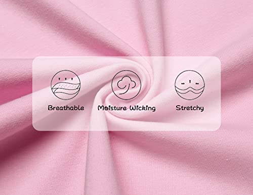 Ekouaer Little Kids Girls Sleep Shirt Summer House Dress Cartoon Printed Sleep Tee Short Sleeve Nightwear (Pink,12T-13T) #TOP5