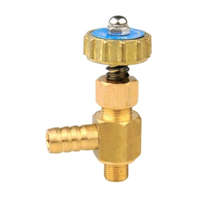 10mm Hose Barb x M10x1 Male Thread Angle Brass Needle Valve Regulating Valve for Water Oil Air