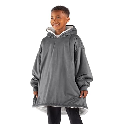 Image of Bare Home Wearable Blanket Hoodie - Soft Plush Sherpa - Warm and Cozy - Oversized Wearable Blanket