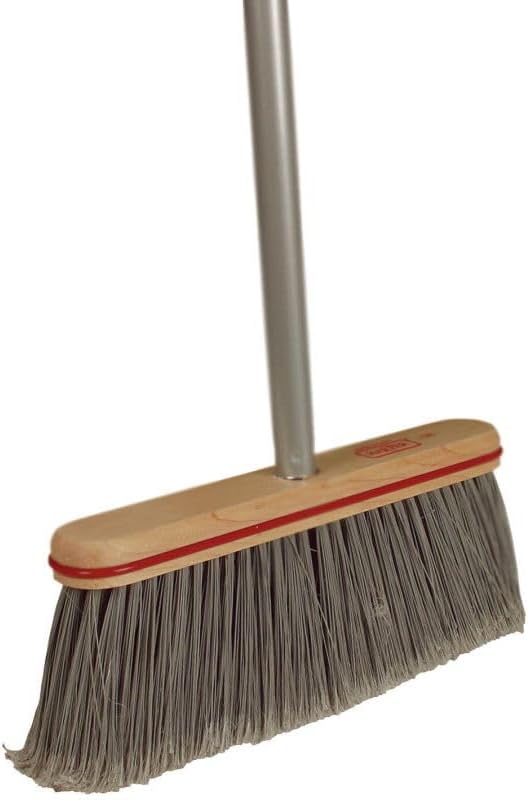 6 Pack Harper Brush 10804A 12" Smooth Surface Upright Broom w/Handle