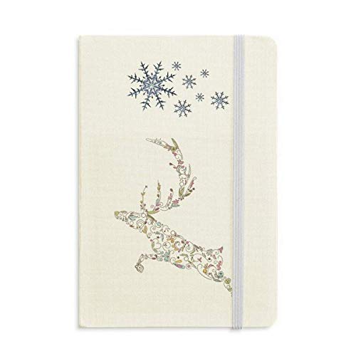 Carnet de Noël renne et flocons de neige à offrir pour les fêtes d'hiver