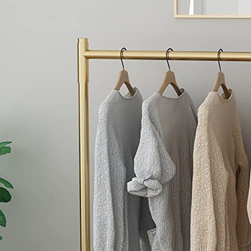 Porte-Manteau Métal Robuste penderie vêtements dorée