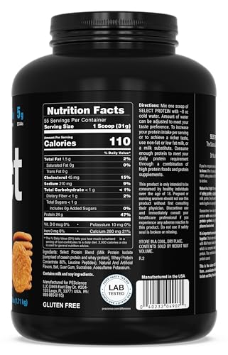 Image of PEScience Select Protein Powder, Whey and Casein Blend, Lean Protein Powder for Women and Men, Low Calorie, Low Carb, Keto Friendly, Gluten Free, Snickerdoodle - 55 Servings