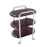 ▲ Spezielles Design: Ovaler Rahmen, zwei Tabletts oben und unten, die mehr Last ermöglichen, das Herunterfallen von Gegenständen verhindern, glatte Linien, exquisite Verarbeitung