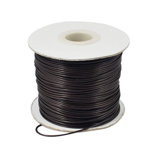 Poliestere Cerato Filo Intrecciato Marrone Scuro