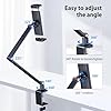 Lucrave Tablet Stand Holder, Aluminum iPad Holder for Desk, Adjustable Arm Clamp Mount with 360° Rotate Base, Compatible with 4.7''-13'' iPad Pro/Air/Mini, iPhone, Kindle, Fire HD #3