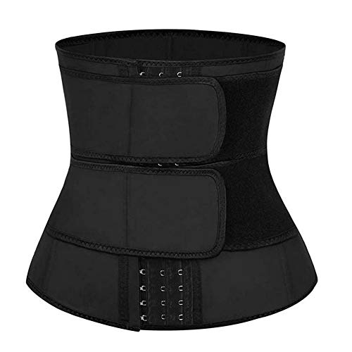 Ukallaite Frauen Taille Trainer Korsett Gewichtsverlust Sport Workout Body Shaper Shapewear Frauen Schweißweste Taille Trainer Korsett Verstellbarer Gürtel Schwarz M Cover