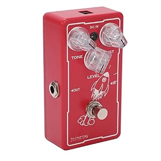 Pédale d’effet de guitare, pédale de retard de guitare True Bypass Guitar Fuzz Effect – Rouge - Les Beatles, Paul McCartney, John Lennon, RIngo Starr, George Harrison
