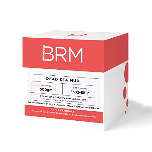 BRM Herbals Dead Sea Mud Clay Powder - 500 Grams Bulk For Facemask, DIY Beauty Products, Make Up, Cosmetics, Soap Making & Personal Care For Face, Hair, Body