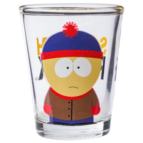 Image of Silver Buffalo South Park Featuring Stan, Kenny, Cartman, and Kyle 4 Pack Mini Glasses, 1.5 Ounces