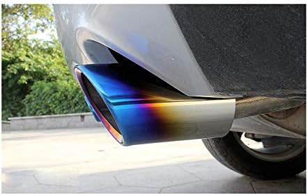 2pcs Blue Stainless Steel Exhaust Tail Rear Muffler Tip Tailpipe Trim compatible For Mazda CX5 CX-5 2013 2014 2015 2016 2017 2018 2019 2020 2021 2022 2023 2024 2025