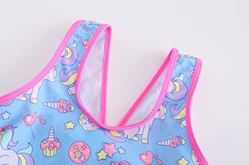 Image of Girls One Piece Unicorn Swimsuit Mermaid Swimwear Rainbow Bathing Suit