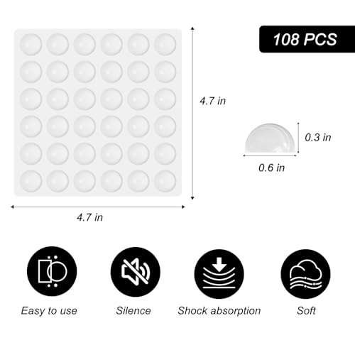 Nevixtal 108PCS DIY Keyboard Keycaps,Nail Type Keyboard Stickers,Transparent Bulge Laptop Keyboard Stickers,Nail Enhancement Practical Tool,for Women with Long Nails