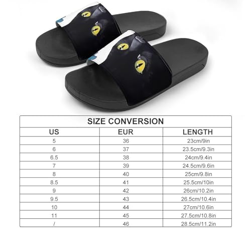 Black Cat Butterfly Non Slip Slides Sandals for Women Men Quick Drying Shower Shoes for Bathroom Pool Beach2