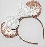 CLGIFT Rose gold Minnie Ears,Pick your color, Iridescent Minnie Ears, Silver gold blue minnie ears,...