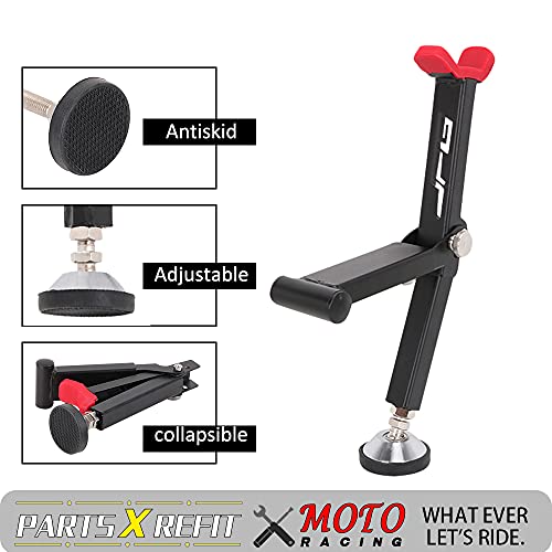 Jfg Racing Dirt Bike Stand,Trail Stand Foldable Motorcycle Lift With Stretchable Handle Universal For Most Motorcycle Wheels Dirt Pit Bike Street Bike(Red) #TOP3