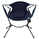 Sedia a dondolo da campeggio, sedia da campeggio a dondolo per adulti, sedia da campeggio Oxford con borsa per il trasporto, robusta sedia da campeggio girevole per patio, picnic immagine