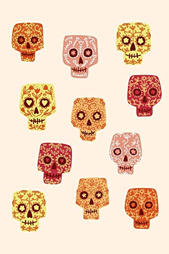 Notes: A Blank Squared Paper Journal with Cute Sugar Skull Cover Art image 3