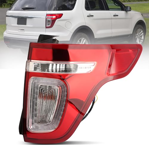 Taillights Assembly for Ford Explorer 2011 2012 2013 2014 2015 - Taillights Replacement for BB5Z13404C and BB5Z13404D - Brake Rear Lamp with bulbs(Right Passenger Side)