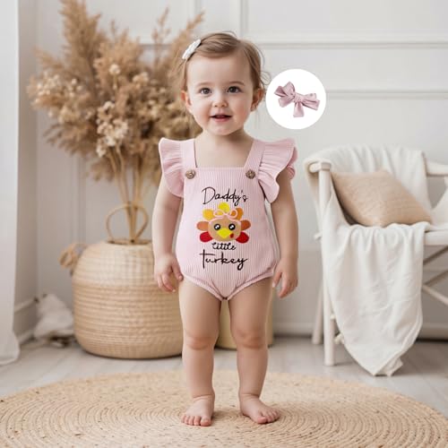 My First Thanksgiving Baby Girl Outfit Mamas Little Turkey Onesie Romper Jumpsuit Newborn Fall Outfits Clothes4