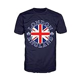 Urban Attitude London Crown Badge メンズTシャツ (Navy) - 大きい