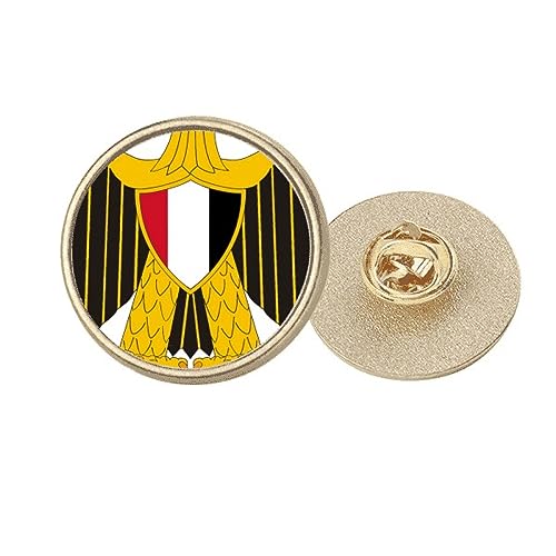 Broche ronde égyptienne dorée taille M, un bijou de prestige aux finitions métalliques haute qualité