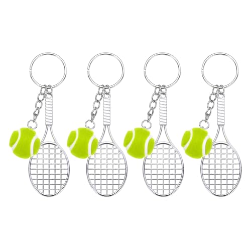 Porte-clés de tennis en métal PATIKIL avec mini raquette pour sac à dos