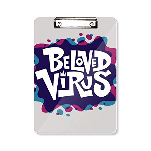 Porte-bloc A4 Graffiti Street virus bleu rouge avec pince métallique