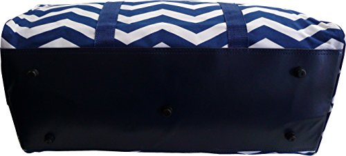 "TOP PACK" 22" Women Fashion Print Duffel Bag (Chevron-Navy)3