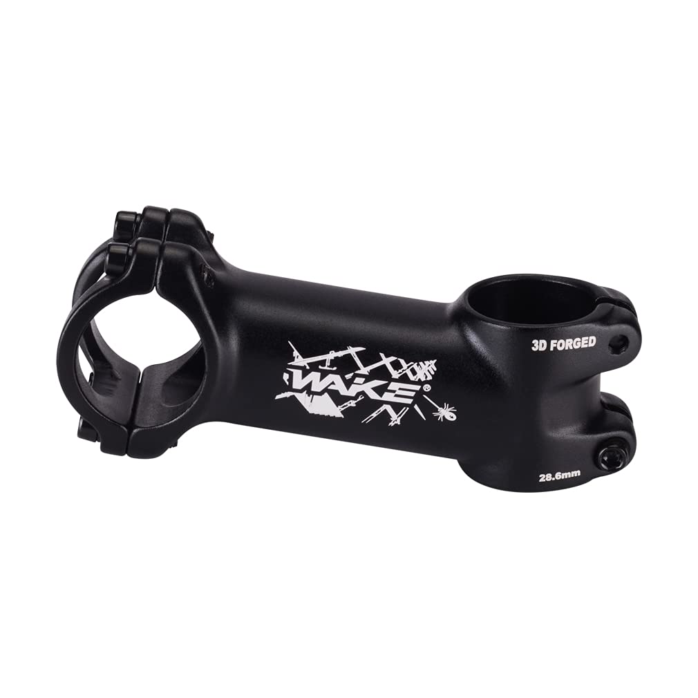 Wake MTB Stem 31.8 10 Degree 90mm Bike Stem Mountain Bike Stem Short Handlebar Stem for Most Bicycle, Road Bike, MTB, BMX, Cycling (Light-weight, Black)