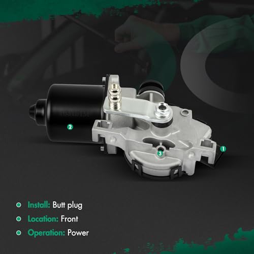 Image of SCITOO Windshield Wiper Motor Compatible for BMW for X5 | Direct fit for 2014-2018 For BMW For X5|Replaces OE 61617292653, 1593003940|4 Pins|Fit for Front Wiper Motor Sliver /Black