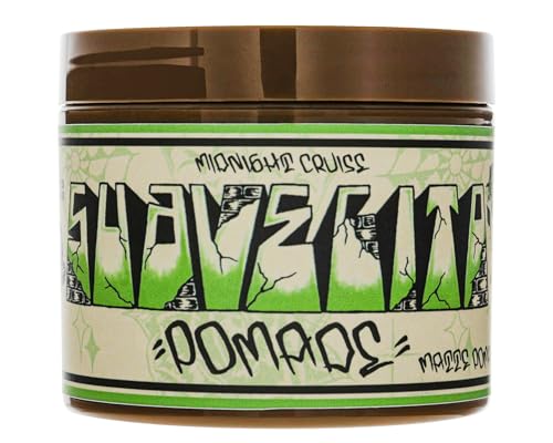 Suavecito Midnight Cruise Matte (Shine-Free) Pomade 4 oz, Spring Edition 1 Pack - Medium Hold Hair Pomade For Men - Low Shine Hair Paste For Natural Texture Hairstyles