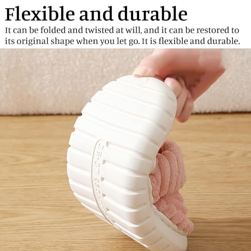 Women's plush slippers, memory foam home slippers, men's and women's corduroy arch support slippers3