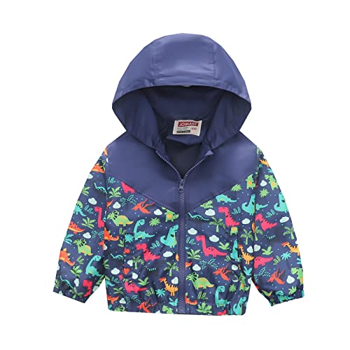 Rain Jacket Coat Windbreaker Windproof Spring Fall Raincoat 3T Rain Jacket Boys 3T Rain Jacket Boys (Dark Blue, 3-4 Years)