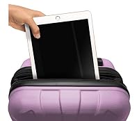 suitline - Handgepäck Bordgepäck Koffer mit Laptoptasche und Erweiterung, Business Trolley, TSA, 55 cm, ca. 38 Liter, 100% ABS matt, Flieder – Ansicht 2