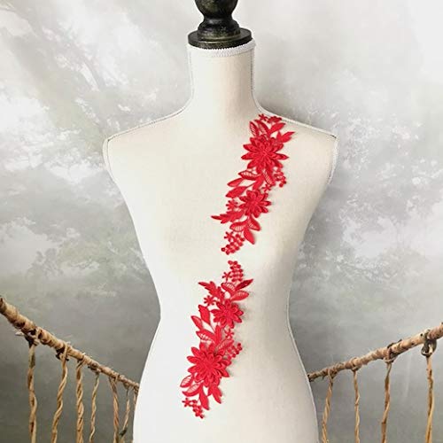 Amazon | モチーフ バトン レオタード 衣装 レースモチーフ 赤 レッド